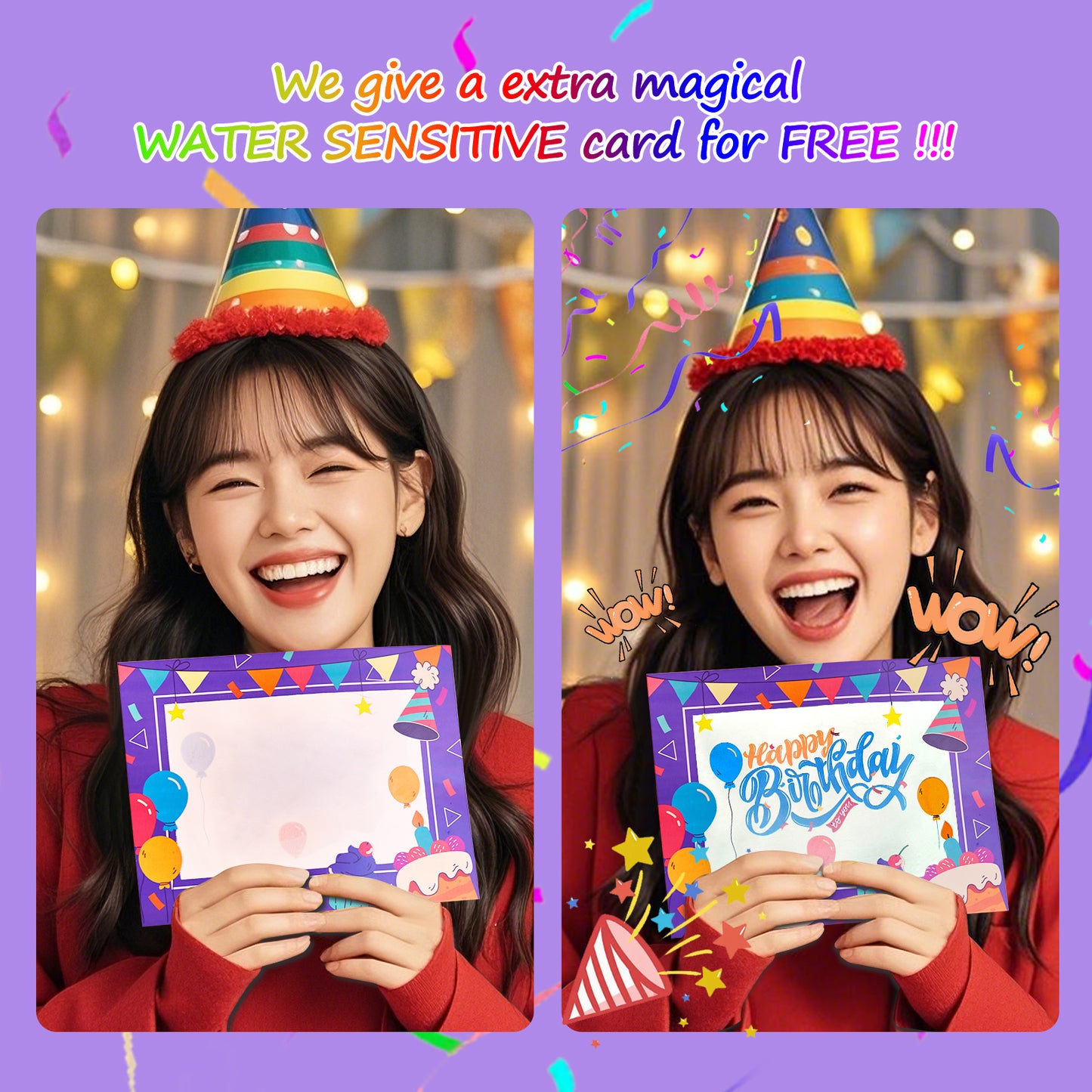 Birthday Card Set with Free a Magical Card