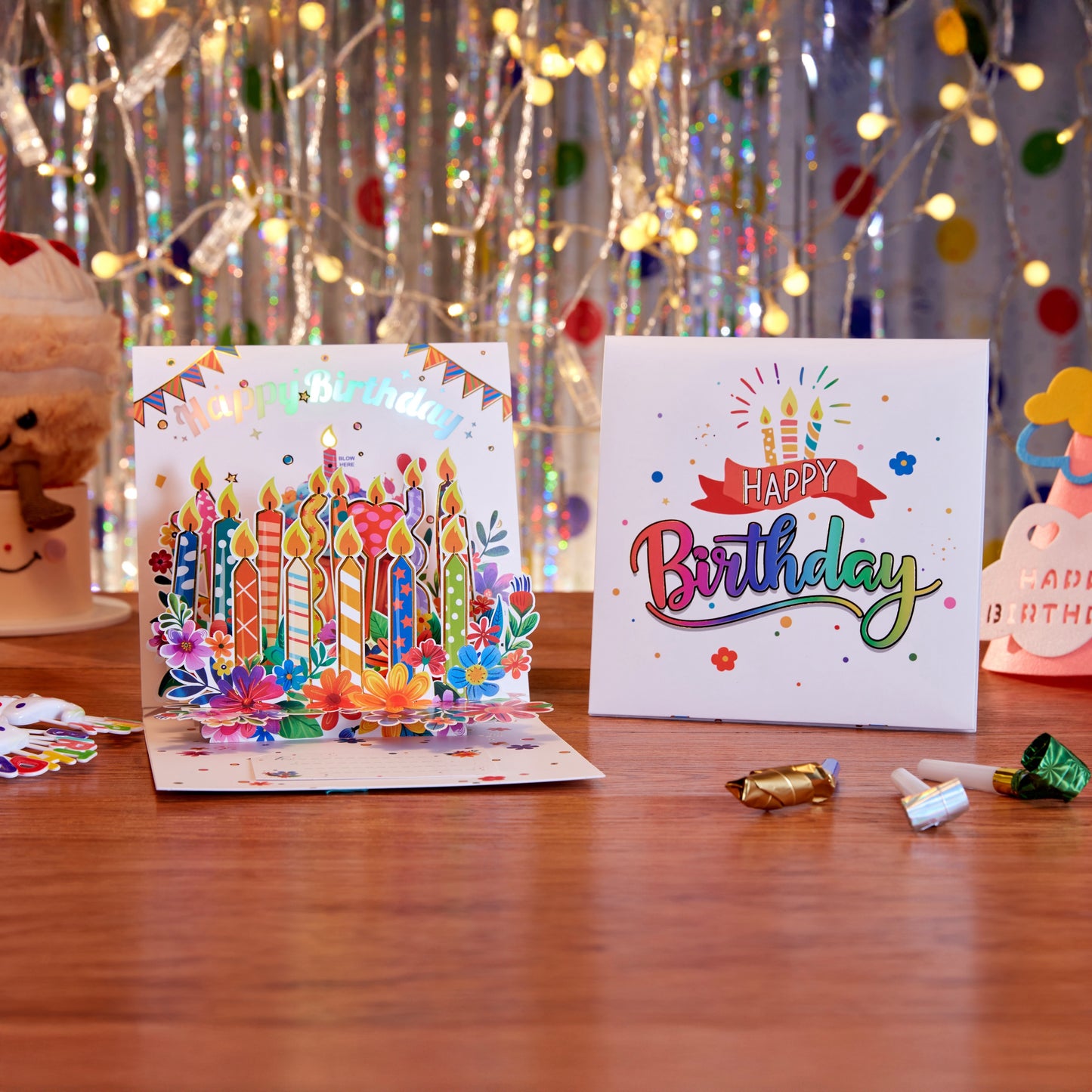 Blowable Musical Candle Birthday Card