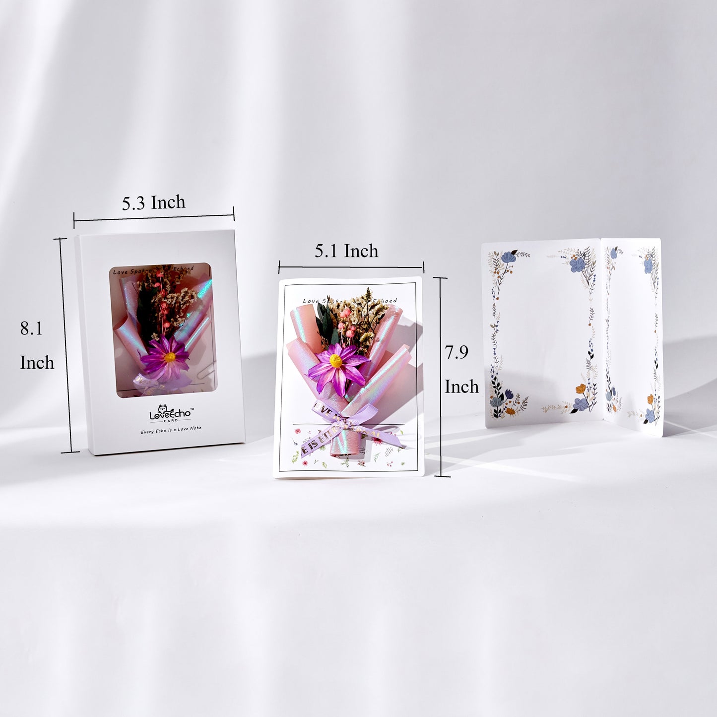 Purple Garden Cosmos Bouquet Greeting Card