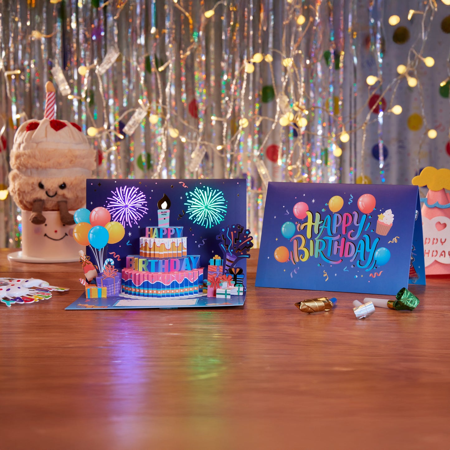 Blowable Musical Firework Birthday Card