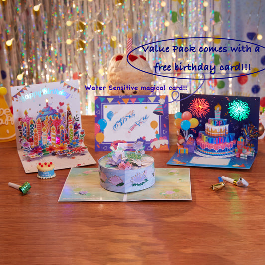 Birthday Card Set with Free a Magical Card